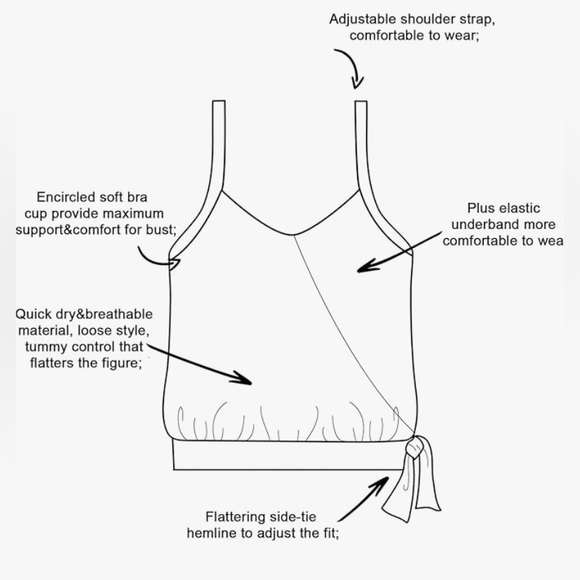 Navy polka dot side tie tankini. Size 20W - Picture 3 of 13